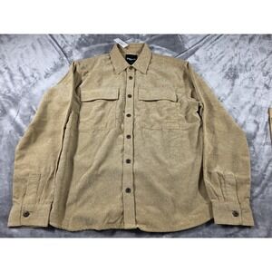 NWT RSQ Mens Button Up Corduroy Field Shirt‎ Tan/Men's Medium/Long Sleeve/Casual